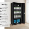 1 Armoire Métallique 4 Étagères Vérrouillable Noir