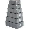 6 boîtes coin métal Croco gris - Gris- 5five