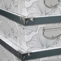 6 boîtes coin métal Noir et blanc Delicatesse - 5Five