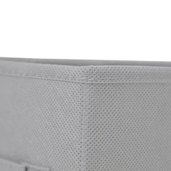 2 boîtes de rangement rectangulaires en textile Mixxit coloris gris clair