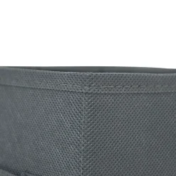 2 boîtes de rangement rectangulaires en textile Mixxit coloris gris foncé