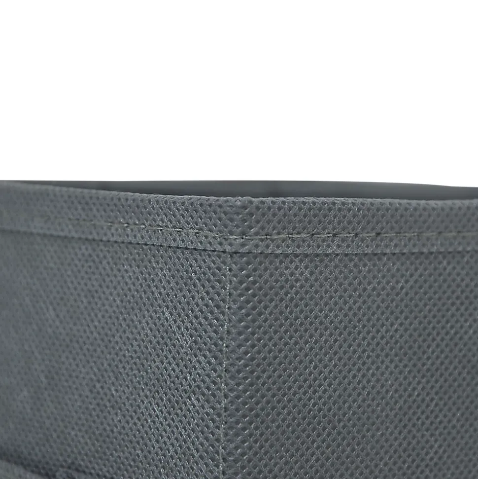 2 boîtes de rangement rectangulaires en textile Mixxit coloris gris foncé