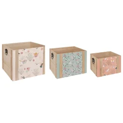 3 cagettes Irem 35x35x28cm - Atmosphera