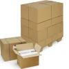 5 cartons d'emballage 25 x 25 x 10 cm - Double cannelure