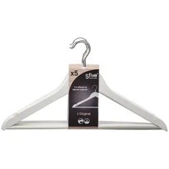 5 cintres en bois Blanc - 5Five