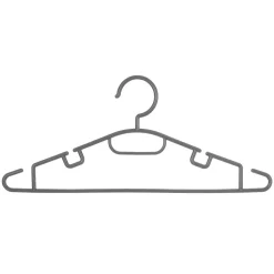 10 cintres en plastiquePlastique Gris - 5Five