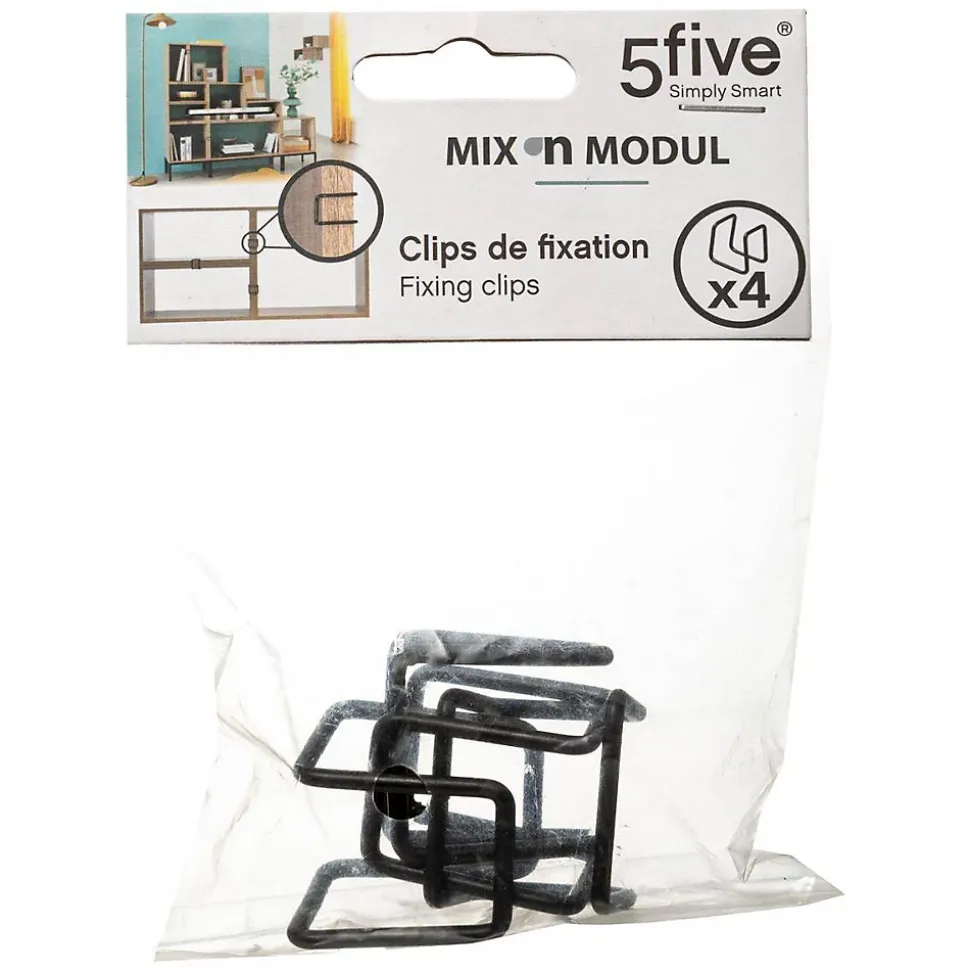 4 clips métals pour étagères Mix N' Modul - 5Five