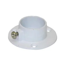 2 naissances aluminium blanc pour tringle de penderie Ø2,5 cm