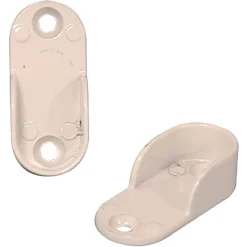 2 naissances blanche pour tringle de penderie 3 x 1,5 cm