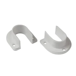 2 naissances plastique blanc pour tringle de penderie ø1.6 cm