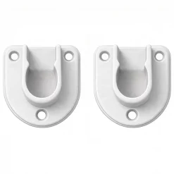 2 naissances plastique blanc pour tringle de penderie Ø2 cm