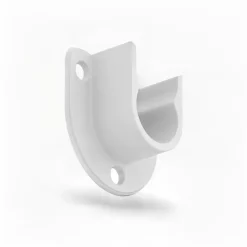 2 naissances plastique blanc pour tringle de penderie Ø2 cm