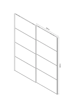 4 panneaux de portes coulissantes blancs GoodHome Atomia H.56 x L. 98,7 cm
