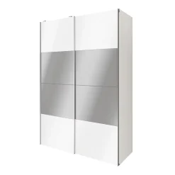 4 panneaux de portes coulissantes argent miroir GoodHome Atomia H. 56 x L. 73,7 cm