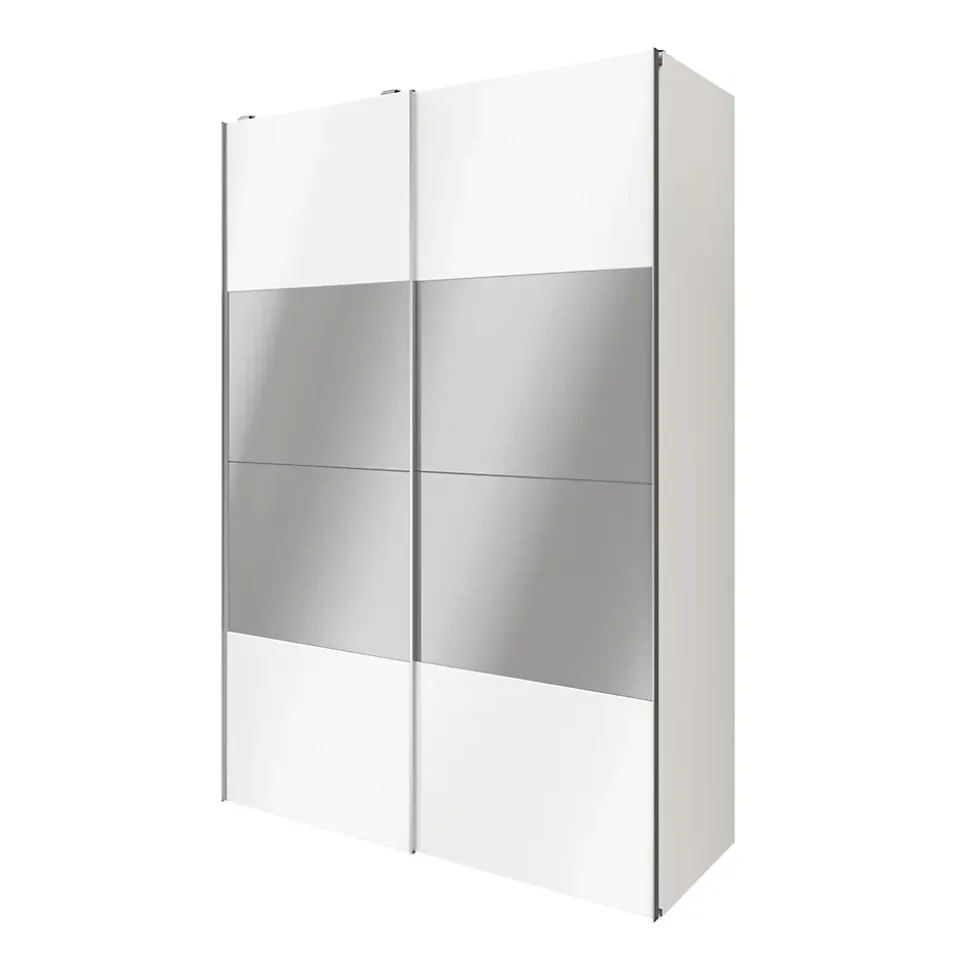 4 panneaux de portes coulissantes blancs brillants GoodHome Atomia H.56 x L. 73,7 cm