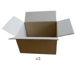3 petits cartons d'emballage 16 x 12 x 11 cm