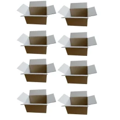 8 petits cartons d'emballage 16 x 12 x 11 cm