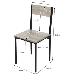 4 Pièces meubles de salle à manger cuisine table chaises banc chêne Sonoma