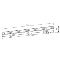 2 rails porte-outils à visser avec 6 crochets noir mat GoodHome Rand