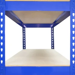 2 Rayonnages Bleu en Métal T-Rax 75 x 150 x 30 cm