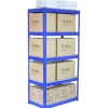 3 Rayonnages Q-Rax Bleus 120cm x 50cm x 182cm & 2 Rayonnages Q-Rax Bleus 90cm x 50cm x 182cm