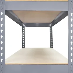 3 Rayonnages Q-Rax en Acier Sans Boulons Gris - 120cm x 182,5cm x 50cm & Maillet