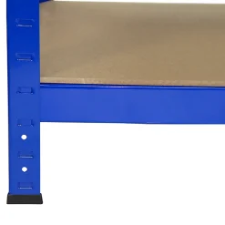 5 Rayonnages T-Rax en Acier Sans Boulons Bleus 75cm x 30cm