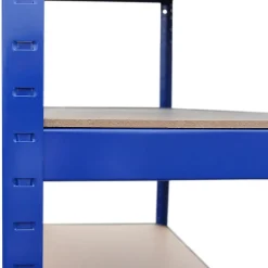 3 Rayonnages T-Rax en Acier Sans Boulons Bleus 90cm x 45cm x 180cm