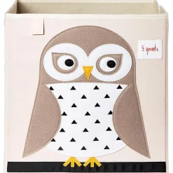 3 Sprouts Boîte de rangement pour jouets Chouette