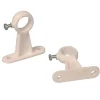 2 supports aluminium blanc pour tringle de penderie Ø1,8 cm