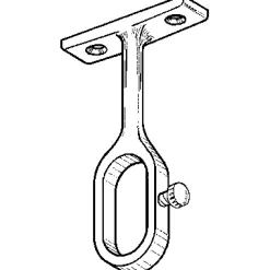 2 supports pour tingle de penderie ovale 3 x 1,5 cm