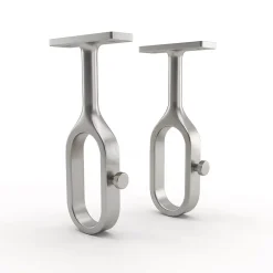 2 supports pour tingle de penderie ovale 3 x 1,5 cm