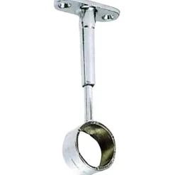 2 supports rond aluminium chromé pour tringle de penderie Ø2,5 cm