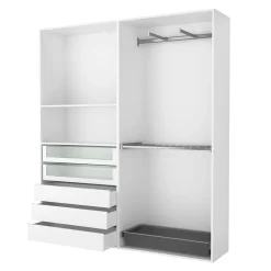 2 tablettes blanches GoodHome Atomia L. 96,4 x P. 43,2 cm