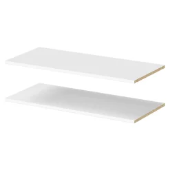 2 tablettes blanches GoodHome Atomia L. 96,4 x P. 43,2 cm