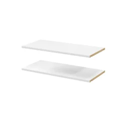 2 tablettes blanches GoodHome Atomia L. 71,4 x P. 33,2 cm