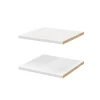 2 tablettes blanches GoodHome Atomia L. 33,9 x P. 33,2 cm