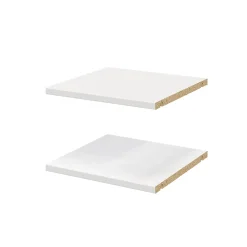 2 tablettes blanches GoodHome Atomia L. 33,9 x P. 33,2 cm