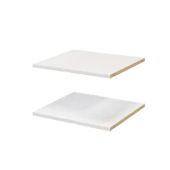 2 tablettes blanches GoodHome Atomia L. 46,4 x P. 43,2 cm