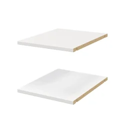 2 tablettes blanches GoodHome Atomia L. 33,9 x P. 43,2 cm