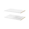 2 tablettes blanches GoodHome Atomia L. 71,4 x P. 43,2 cm
