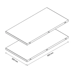 2 tablettes d'angle effet chêne GoodHome Atomia L. 29,2 x P. 56,2 cm