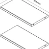 2 tablettes effet chêne GoodHome Atomia L. 33,9 x P. 18,2 cm