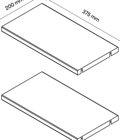 2 tablettes effet chêne GoodHome Atomia L. 33,9 x P. 18,2 cm