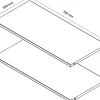 2 tablettes effet chêne GoodHome Atomia L. 71,4 x P. 33,2 cm