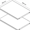2 tablettes effet chêne GoodHome Atomia L. 46,4 x P. 33,2 cm