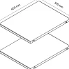 2 tablettes effet chêne GoodHome Atomia L. 33,9 x P. 43,2 cm
