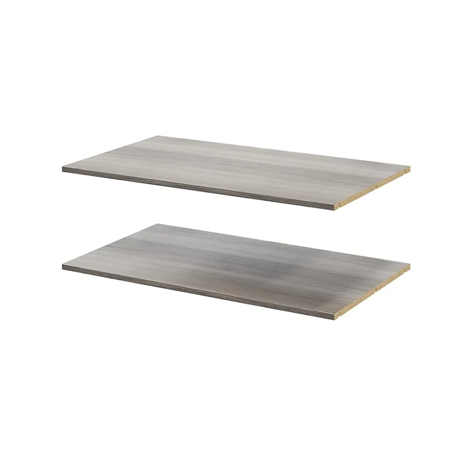2 tablettes effet chêne grisé GoodHome Atomia L. 96,4 x P. 56,2 cm