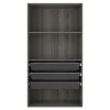 2 tablettes effet chêne grisé GoodHome Atomia L. 96,4 x P. 43,2 cm