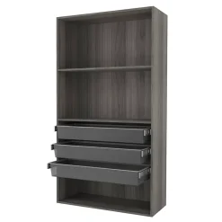 2 tablettes effet chêne grisé GoodHome Atomia L. 96,4 x P. 43,2 cm